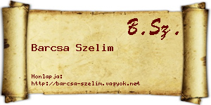 Barcsa Szelim névjegykártya